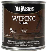 Old Masters 15216 Wiping Stain, Clear, Espresso, Liquid, 0.5 pt