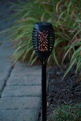 Boston Harbor 26076 Solar TIKI Torch, NI-Mh Battery, AA Battery, 32-Lamp, Plastic Fixture, Black, Pack of 12