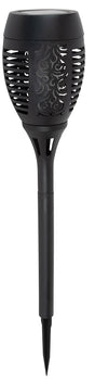 Boston Harbor 26076 Solar TIKI Torch, NI-Mh Battery, AA Battery, 32-Lamp, Plastic Fixture, Black, Pack of 12