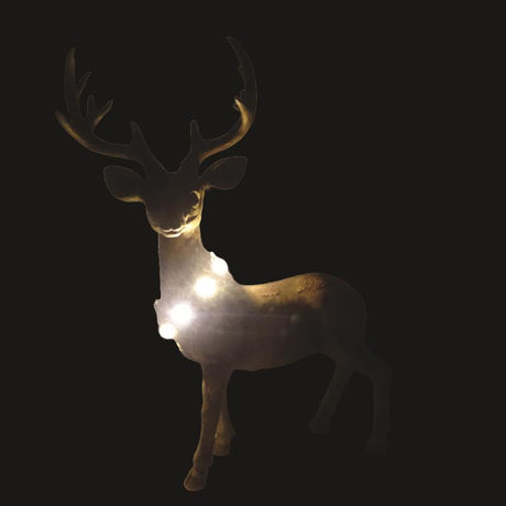 Alpine LED Buck Deer Statuary 21 in. Yard Decor