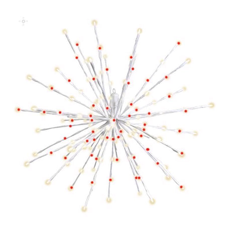 Celebrations LED Red/White Starlight Burst Deluxe 24 in. Hanging Decor