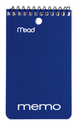 Mead 3 in. W X 5 in. L Wide Ruled Spiral Assorted Memo Book, Pack of 12