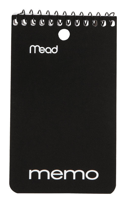 Mead 3 in. W X 5 in. L Wide Ruled Spiral Assorted Memo Book, Pack of 12