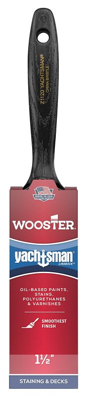 Wooster Z1120-1-1/2 Paint Brush, 1-1/2 in W, 2-3/16 in L Bristle, China Bristle, Varnish Handle