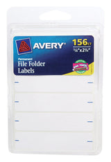 Avery White Tabbed File Folder 156 pk, Pack of 6
