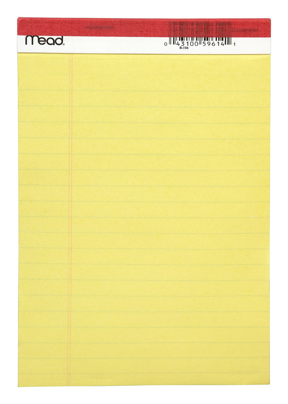 Mead 5 in. W X 8 in. L Legal Pad 50 ct, Pack of 12