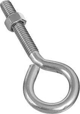 National Hardware N221-648 Eye Bolt, 4 in OAL, 3/8-16 Thread, 2 in L Thread, 1 in ID Dia Eye, 2.35 in L Shank
