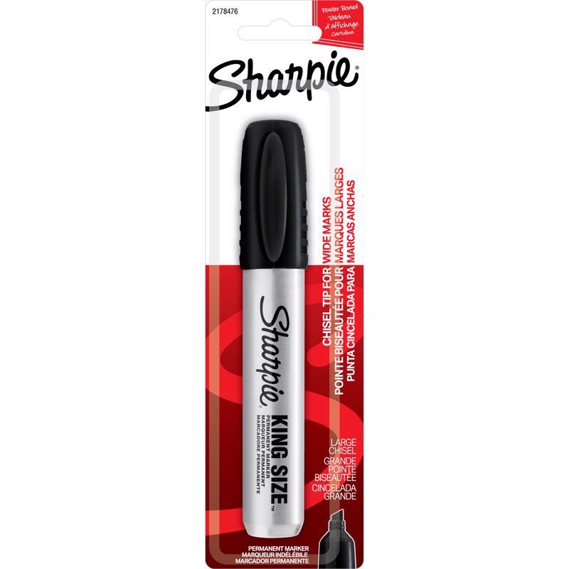 Sharpie King Size Black Chisel Tip Permanent Marker 1 pk, Pack of 6