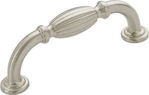 Amerock BP55222G10 Cabinet Pull, 3-5/8 in L Handle, 1-1/4 in Projection, Zinc, Satin Nickel