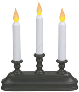 Xodus Innovations FPC1330A Candle, 10-1/4 in H Candle, Aged Bronze/White Candle, D Alkaline Battery, LED Bulb, Pack of 3