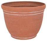 Landscapers Select PT-S058 Planter, 13 in Dia, 9-3/4 in H, Round, Resin, Terra Cotta, Terra Cotta, Pack of 6