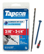 Tapcon 28307 Concrete Screw Anchor, 3/16 in Dia, 3-1/4 in L, Steel, Climaseal