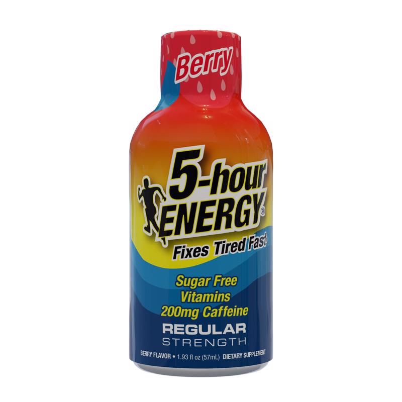 5-hour Energy RegularStrength Sugar Free Berry Energy Shot 1.93 oz, Pack of 12