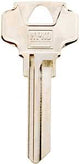 Hy-Ko 11010DE8 Key Blank, Brass, Nickel, For: Dexter Cabinet, House Locks and Padlocks, DE8 Key Number, Pack of 10