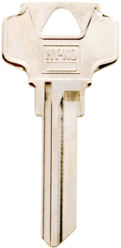 Hy-Ko 11010DE8 Key Blank, Brass, Nickel, For: Dexter Cabinet, House Locks and Padlocks, DE8 Key Number, Pack of 10