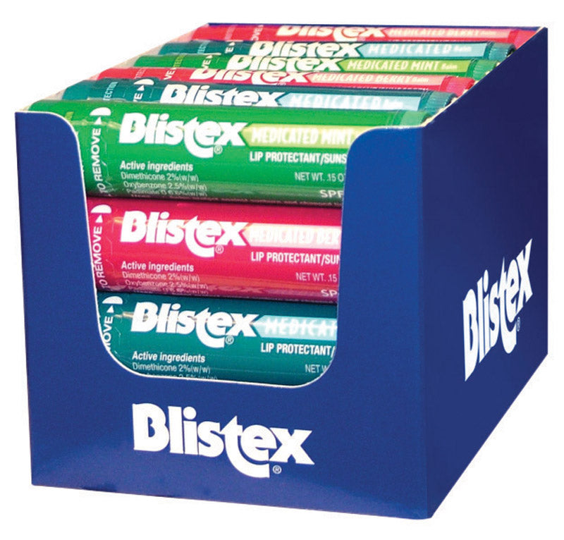 Blistex Berry/Mint Scent Medicated Lip Balm 0.15 oz 1 pk, Pack of 24