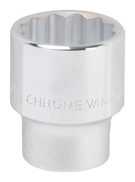 Vulcan MT-SS6042 Drive Socket, 1-5/16 in Socket, 3/4 in Drive, 12-Point, Chrome Vanadium Steel, Chrome