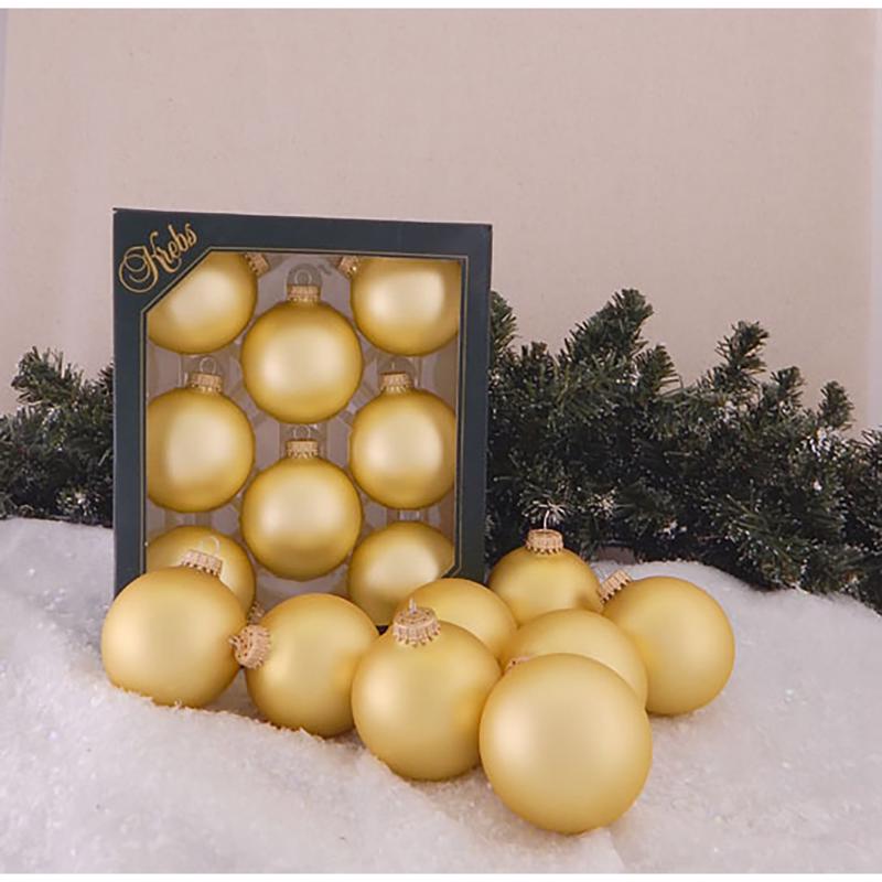 Christmas by Krebs Gold Velvet Ball Ornaments, Pack of 12