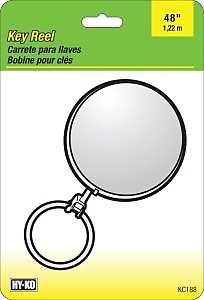 Hy-Ko KC188 Key Ring, 5-1/2 in L x 3-3/4 in W x 1/2 in H Dimensions, Chrome