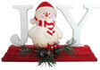 Santas Forest 89804 Lighted Joy Snowman, 8 in H, Christmas, Resin/PVC, White/Red, Pack of 8