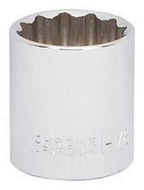 Vulcan MT6521736 Drive Socket, 1-1/8 in Socket, 1/2 in Drive, 12-Point, Chrome Vanadium Steel, Chrome