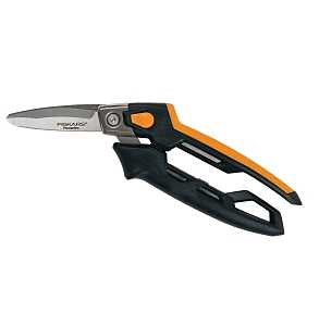 Fiskars PowerArc Series 710300-1001 Utility Snip, 8-1/4 in OAL, Straight Cut, Stainless Steel Blade, Straight Handle