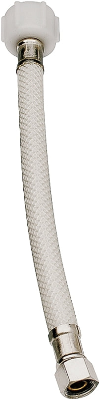 Plumb Pak EZ Series PP23870 Toilet Supply Tube, 3/8 in Inlet, Compression Inlet, 7/8 in Outlet, Ballcock Outlet, 9 in L