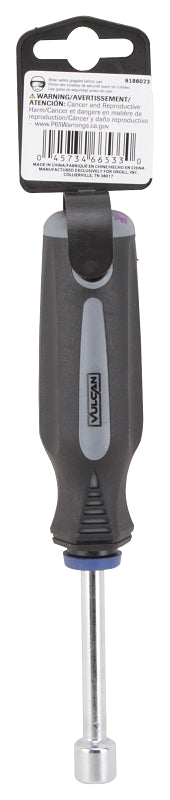 Vulcan MC-SD42 Nut Driver, 10 mm Drive, 7 in OAL, Cushion-Grip Handle, Gray and Black Handle, 3 in L Shank