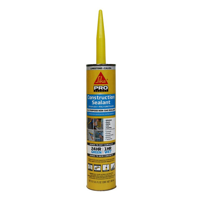 Sika SIKAFLEX PRO SELECT Series 515308 Construction Sealant, Limestone, 10.1 oz Cartridge, Pack of 12