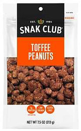Snak Club CSU29528 Toffee Peanut, 7.5 oz, Pack of 6
