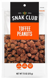 Snak Club CSU29528 Toffee Peanut, 7.5 oz, Pack of 6