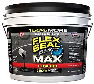 Flex Seal LFSMAXBLK02 Rubberized Coating, Black, 2.5 gal, Can