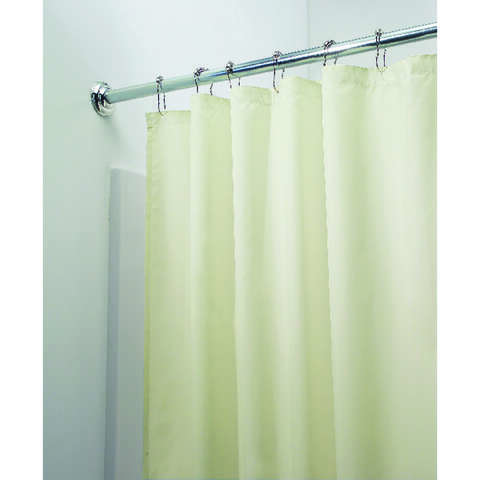 iDesign 72 in. H X 72 in. W Sand Solid Shower Curtain Liner Polyester