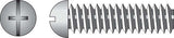 HILLMAN No. 1/4-20 X 1-3/4 in. L Combination Round Head Zinc-Plated Steel Machine Screws 100 pk