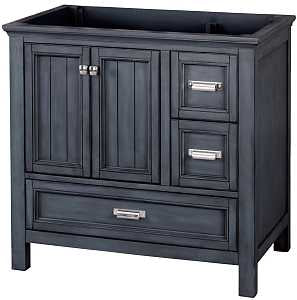 Craft + Main Brantley Series BABV3622D Vanity, Wood, Harbor Blue, 2-Cabinet Door, 3-Drawer