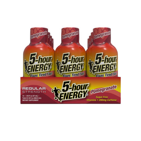 5-hour Energy Regular Strength Sugar Free Pomegranate Energy Shot 1.93 oz, Pack of 12