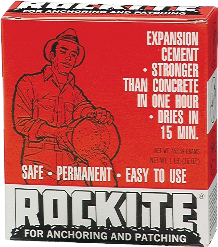 Rockite 10001 Expansion Cement, Powder, White, 1 lb Box, Pack of 12