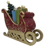 Santas Forest 89820 Sled w/Tree & Gifts, 11-1/2 in H, Christmas, Polyresin, Colorful, Pack of 2