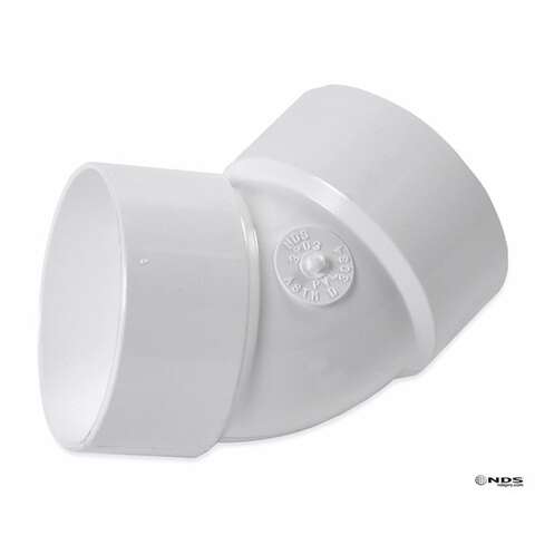 NDS Schedule 35 3 in. Hub each X 3 in. D Hub PVC Elbow 1 pk