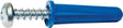 Midwest Fastener 10413 Conical Anchor with Screw, #14-16 Thread, 1-1/2 in L, Plastic