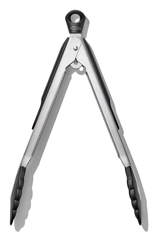 Good Grips 1054627V4 Serving Tongs, 9 in L, Stainless Steel