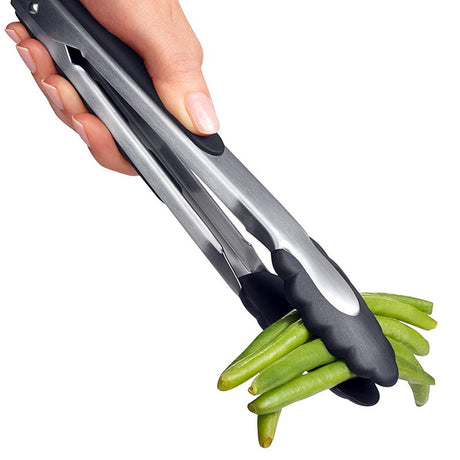 Good Grips 1054627V4 Serving Tongs, 9 in L, Stainless Steel