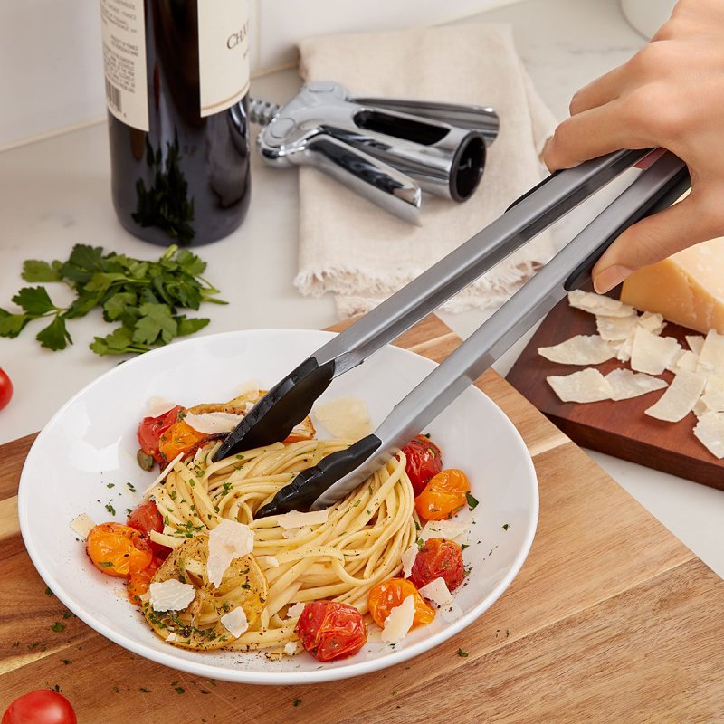 Good Grips 1054628V4 Serving Tongs, 12 in L, Stainless Steel