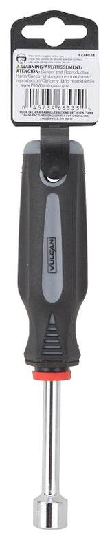 Vulcan MC-SD44 Nut Driver, 12 mm Drive, 7 in OAL, Cushion-Grip Handle, Gray and Black Handle, 3 in L Shank