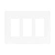 Eaton Cooper Wiring PJS PJS263W Wallplate, 4.87 in L, 6-3/4 in W, 3 -Gang, Polycarbonate, White, High-Gloss
