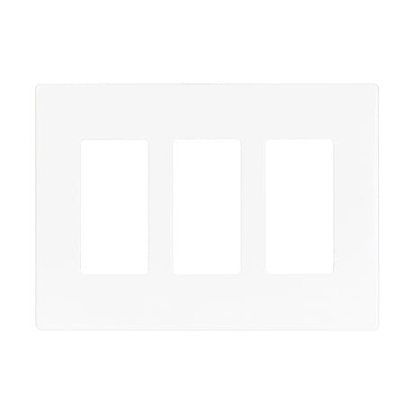 Eaton Cooper Wiring PJS PJS263W Wallplate, 4.87 in L, 6-3/4 in W, 3 -Gang, Polycarbonate, White, High-Gloss