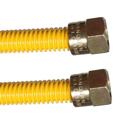 Dormont 1/4 in. Flare Sizes X 3/8 in. D Flare 28 in. Corrugated Stainless Steel Gas Connector