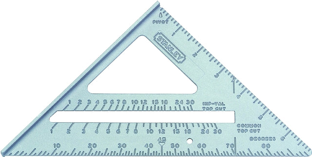 STANLEY Quick Square Series 46-067 Layout Tool, SAE Graduation, Aluminum, 6-3/4 in L