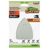 Gator 5172 Mouse Sander Abrasive Sheet, 5-1/4 in L, 3-3/4 in W, Fine, 120 Grit, Aluminum Oxide Abrasive