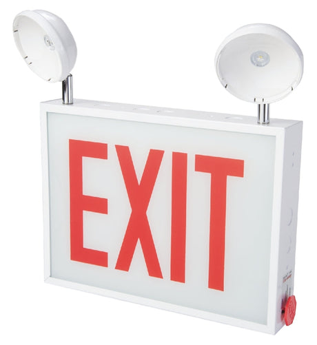 Sure-Lites CHX Series CHXC71 Exit Light, 13-3/8 in OAW, 13-7/8 in OAH, 120/277 VAC, 3.6 W, LED Lamp, Steel Fixture